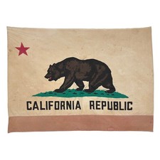 Large Genuine Vintage Cotton California State Bear Flag Cloth American Art picture