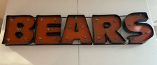Chicago Bears Recycled Metal Lighted Sign 43 1/2” x 8 3/4” x 2” Thick Works picture