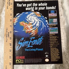 1992 Sim Earth The Living Planet Super Nintendo SNES Print Advertisement picture