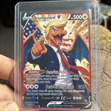 🔥CHARIZARD Trumpzard 🔥 Super Rare Metal Card - Trump Card picture