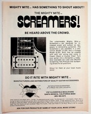 Mighty Mite Screamers Guitar Pickups Vintage 70s 80s Magazine Ad Humbucker picture