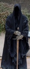 Ring Wraith Costume Nazgul Costume Black Cape Cloak Grim Reaper Gown picture