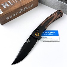 Benchmade 15080-2 Crooked River CPM-S30V Black Blade Wood Handle Folding Knife picture