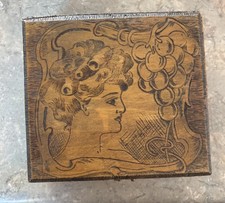 Antique Flemish Art Co., Pyrography, Art Nouveau Wooden Box Vintage picture