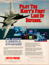 MicroProse Fleet Defender F-14 Tomcat Simulation 1993 Vintage PC Gaming Ad picture