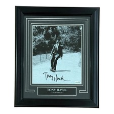 Tony Hawk Autographed Skateboarding (Mystery Skater) Deluxe Framed 8x10 Photo - picture