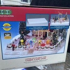 Lemax Lighted Village Front Yard Candy Cane Lane picture