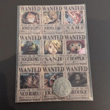 One Piece Bonus 100 Berries Wanted Poster Sticker Coin picture