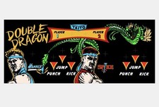 Double Dragon Arcade Control Panel Overlay - CPO - Double Dragon CPO picture