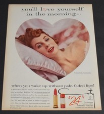 1957 Print Ad Sexy Coty 24 Lipstick Suzy Parker Kiss Them for Me Movie Lady Art picture