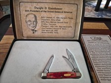 CASE PRESIDENT EISENHOWER COLLECTOR KNIFE R6333 SS IN ORIGINAL BOX MINI STOCKMAN picture