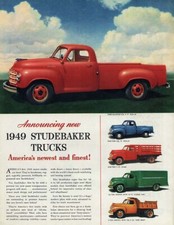 Announcing the new 1949 Studebaker trucks ad Pick-up Stake Closed Van Dump COL picture