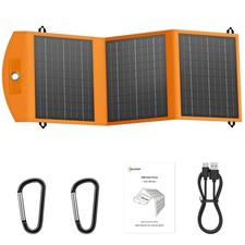 SOLUPUP Solar Panels 30W Portable Foldable Solar Charger with 5V USB-A and USB-C picture