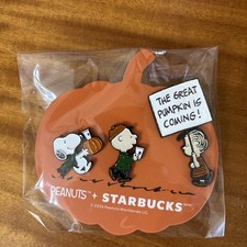 Starbucks x Peanuts Snoopy 2026 Enamel Pin Set Charlie Brown New Sealed picture