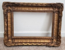 Antique 1890s-1915 Vintage Victorian Ornate Gesso 6 1/2 x 10 1/4 Picture Frame picture