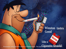 Winston Cigarette Fred Flintstone  Metal Sign 9