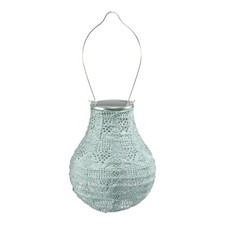 Allsop Bulb 8 Outdoor Solar Lantern Sage Fabric Multicolor Inch Standard Soji picture