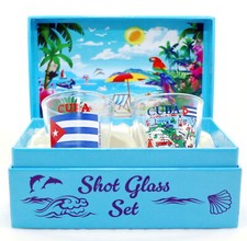 CUBA CARIBBEAN BOXED SHOT GLASS SET (SET OF 2) picture