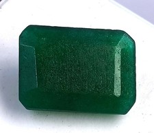 16 Ct Natural Certified Colombian Green Emerald-Emerald Cut Loose Gemstone GHH picture