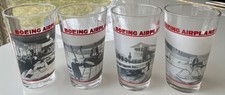 Vintage BOEING AIRPLANES Glasses : Set of 4 w/ Early Images picture