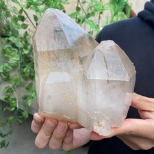 4.1LB  A++Large Natural clear white Crystal Himalayan quartz cluster /mineralsls picture