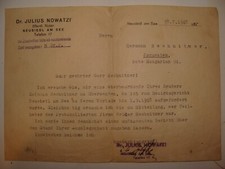Letter Jewish 1948 Judaica Neusiedl am See Austria Julius Nowatzi Israel German picture