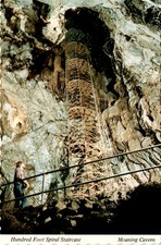 Hundred Foot Spiral Staircase, Moaning Cavern, Vallecito, California, Postcard picture
