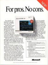 Microsoft BASIC 6.0 Print Ad Vintage 1988 CodeView Debugger OS/2 MS-DOS picture