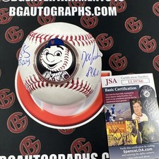 Doc Gooden & Darryl Strawberry Mr. Met ROY Inscribed NY Mets OMLB Baseball JSA picture