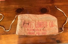 Wickes Lumber Co. Vintage Carpenter's Canvas Tool Apron Plainfield, Illinois picture
