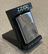 Genuine Brand New 1994 Zippo Lighter ENGRAVED SILK CUT Design Brilliant Chrome picture