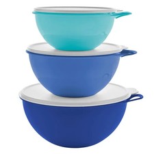 Tupperware Thatsa Bowls  6 piece set - Blue - New -  picture