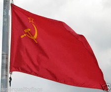 SOVIET USSR RUSSIA FLAG WITH BRASS GROMMETS  NEW 3x5 ft USA seller picture