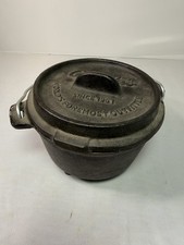 CABELA'S HUNTING FISHING CAST IRON Sauce Pan Tri Leg Handle Camping Pot Lid D05 picture