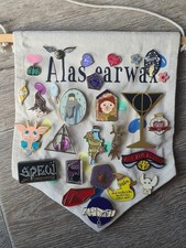Harry Potter Pin Banner With Official And Fantasy Pins Alas Earwax picture