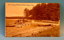 1912 Putnam CT Wildwood Park Boat Landing Real Photo Postcard RPPC picture