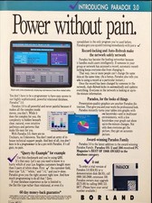 Borland Magazine Ad Paradox 3.0 PC Magazine 1989 picture