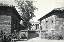 RPPC Postcard Cameron AZ Child Sits on Pillar By Courtyard Walkway C478 Coconino picture