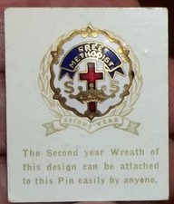 Vintage Church PIN Second Year Free Methodist Pin on Original Card picture