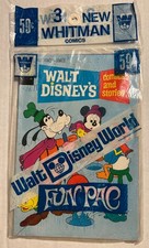 WHITMAN DISNEYWORLD FUN PAC 3 PACK  SEALED      9.2 NEAR MINT- picture