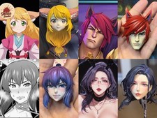custom  1/6 cartoon head  anime picture
