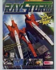 RayStorm PS1 PlayStation Video Game Room Art 1997 Vintage Print Ad Poster picture