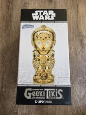 Geeki Tikis Gold Chrome C-3PO SDCC 2026 Exclusive Tiki Mug BRAND NEW SEALED picture
