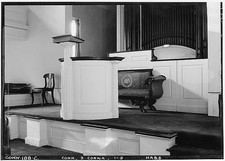 Cornwall Connecticut 1940 Congregational Church Interior Pulpit Choir Screen picture