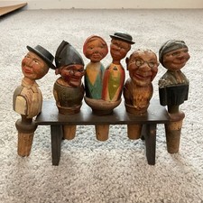 Vintage ANRI Wine Stoppers Set Of Five picture