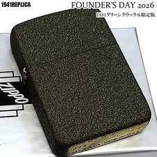 Zippo 1941 Replica Founder's Day 2026 Model Green Crackle Lighter picture