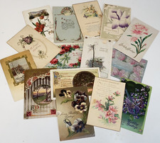 Antique Birthday Post Cards 1900-1926 Germany and USA Lot of 15 picture