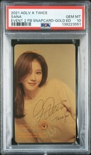 SANA TWICE X ADLV BONUS GOLD EDITION SNAPCARD GEM MINT PSA  10 picture