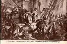 WWI French Naval Boarding Postcard Ch. Fouqueray 