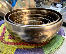 4-8 Inches Seven Chakra Complete - Full Moon Singing Bowl Set - Chakra Healing picture